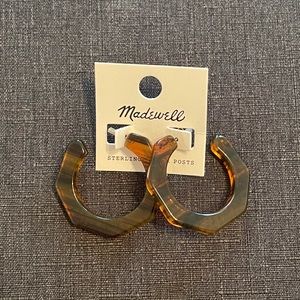 Madewell Resin Octagonal Hoop Earrings NWT